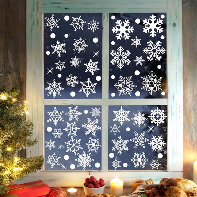  9 Sheets Christmas Decorations Snowflake Winter