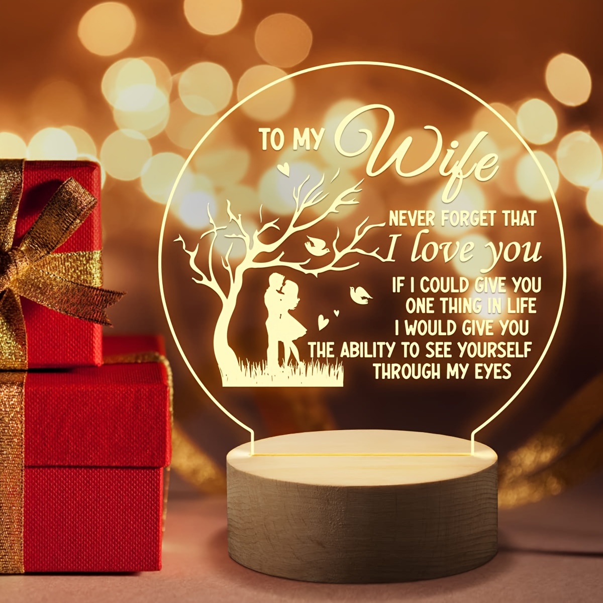 1pc wife gifts husband engraved night light gifts wife Temu