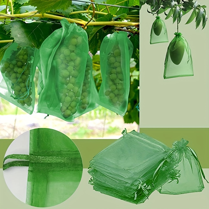 1pc, Plant Insect Net With Drawstring Can Be Cut Insect Cover Plant Insect  Net Bag Plant Insect Net Cover Fruit Tree Garden Insect Net Bag Insect Net