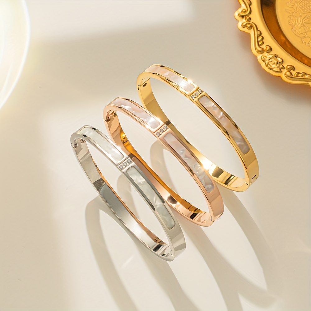 Gold Bangle (Classic) - 14K Gold Plated Bangle Bracelet