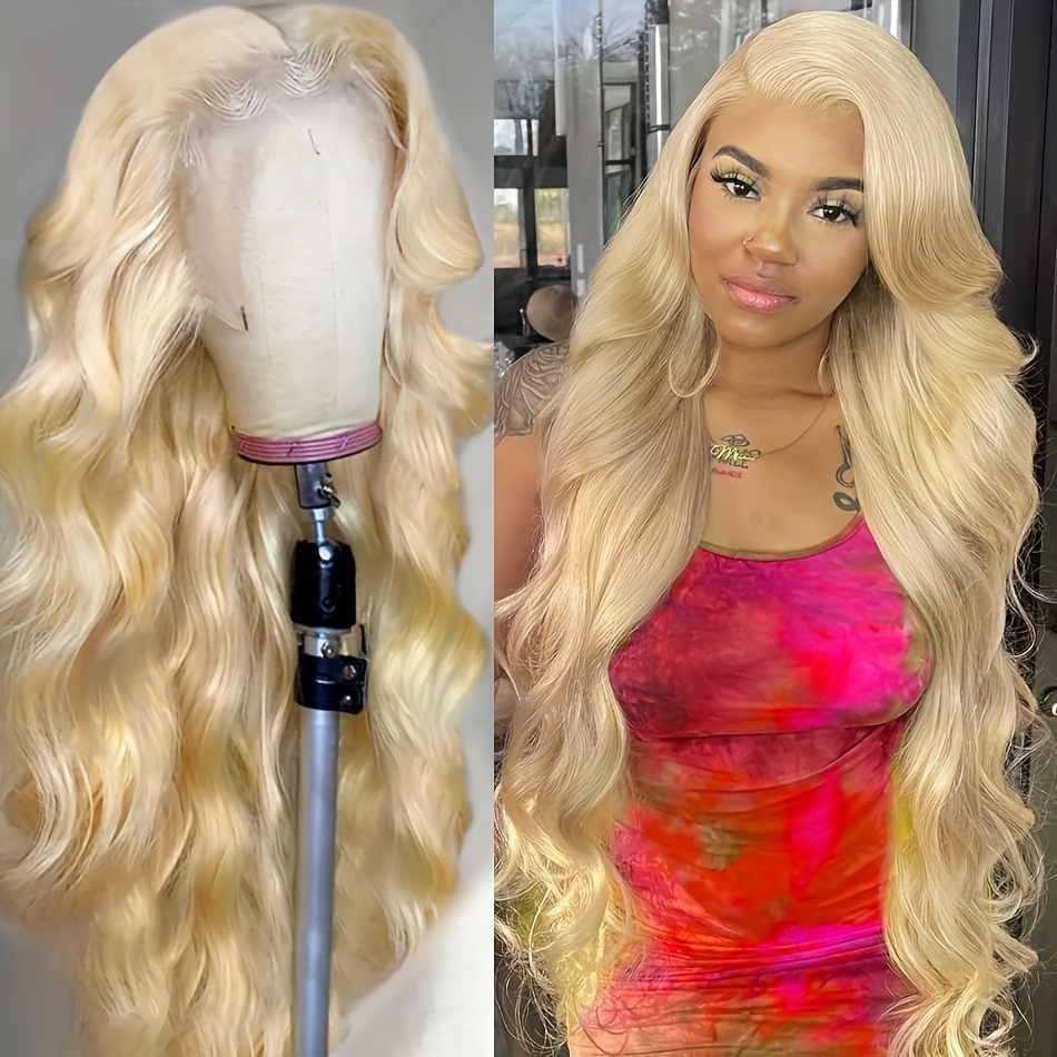 13x6 Hd Transparent Pink Lace Front Wig Human Hair Preplucked Brazilan 13x4  Bone Straight Frontal 613 Colored Wigs For Women
