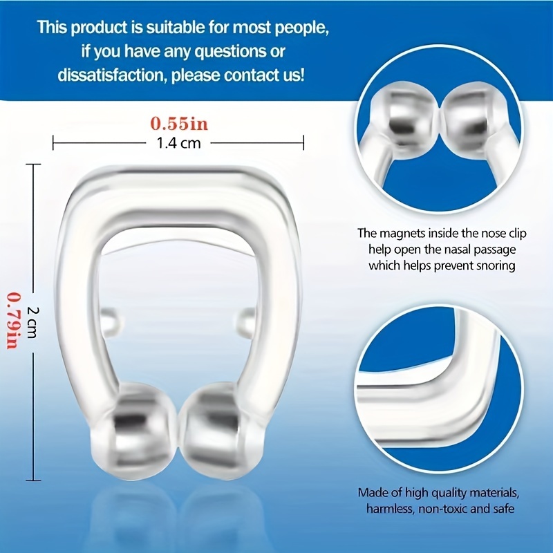 2pcs/4pcs Magnetic Anti-Snoring Nose Clips, Non-Electric Sleep Aid, Reusable Snore Reduction Device for Men and Women
