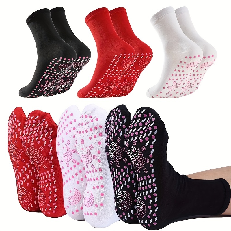 Calcetines calefactables de turmalina para hombres y mujeres, calcetín de  masaje de terapia magnética, ayuda a calentar los pies fríos, comodidad  para la salud