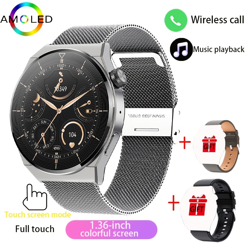 GT4 Pro Smart Watch For Huawei Xiaomi Men AMOLED 390*390 HD Screen Hea