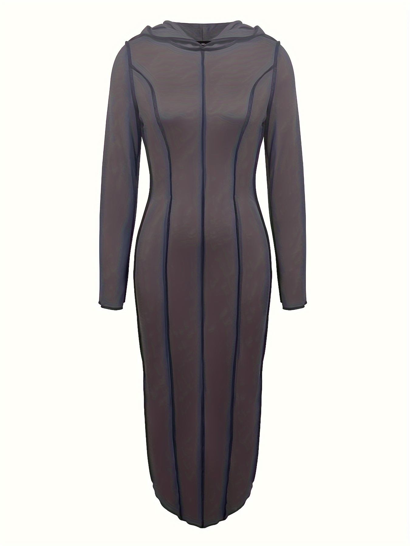 Lily grid long sleeve bodycon hot sale dress black