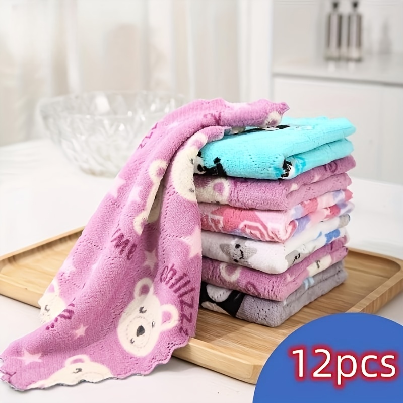 12PCS Kitchen Towels Dish Towels Multipurpose Reusable Dish Cloths
