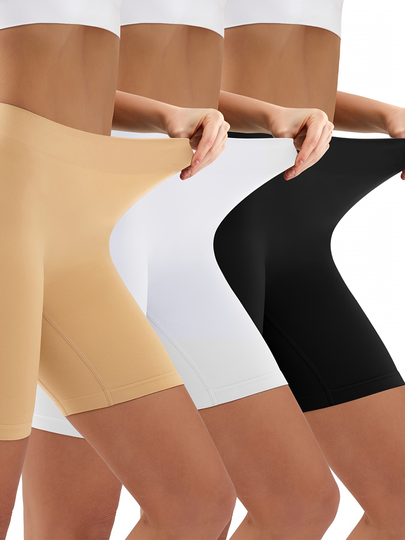Seamless Solid Shaping Shorts Tummy Control Compression Butt - Temu