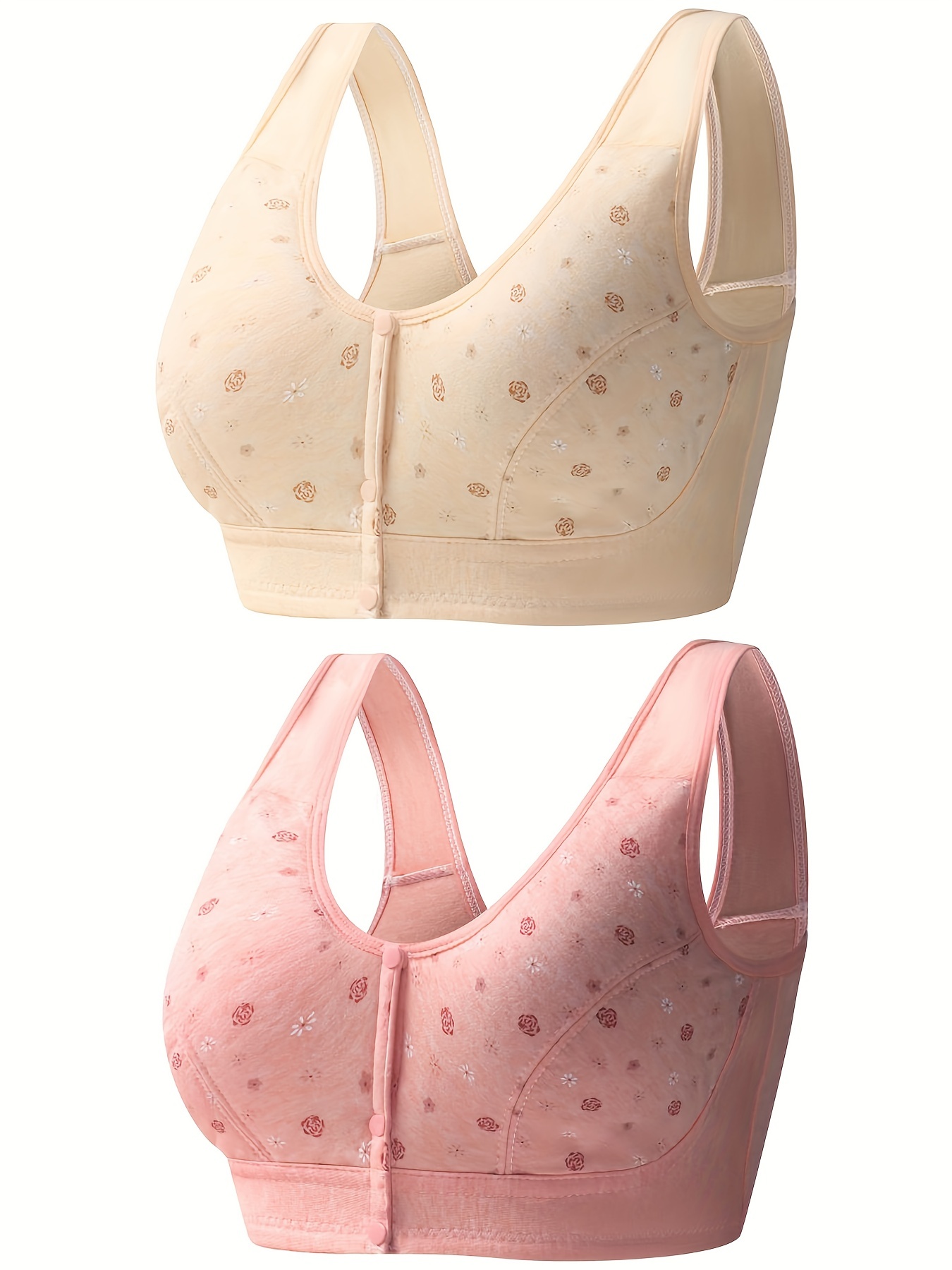 Letter Print Wireless Bras Comfy Breathable Ribbed Intimates - Temu
