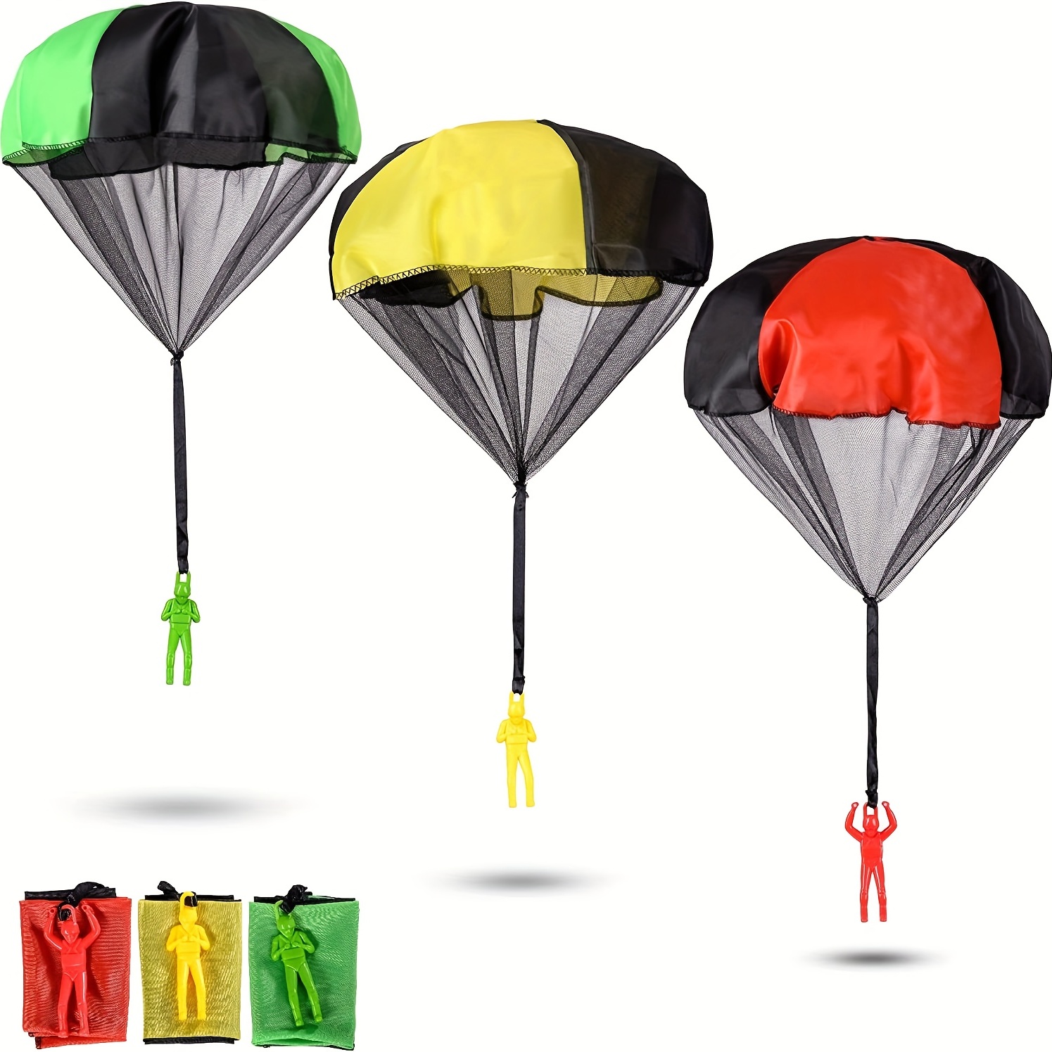 BBjinronjy Parachute Jouet, Paquet de 10 Jouets de Parachute de l'armée à  Lancer à la Main - Jouets Volants d'extérieur excitants pour Enfants  Adultes, héros aéroportés Parachute : : Sports et Loisirs