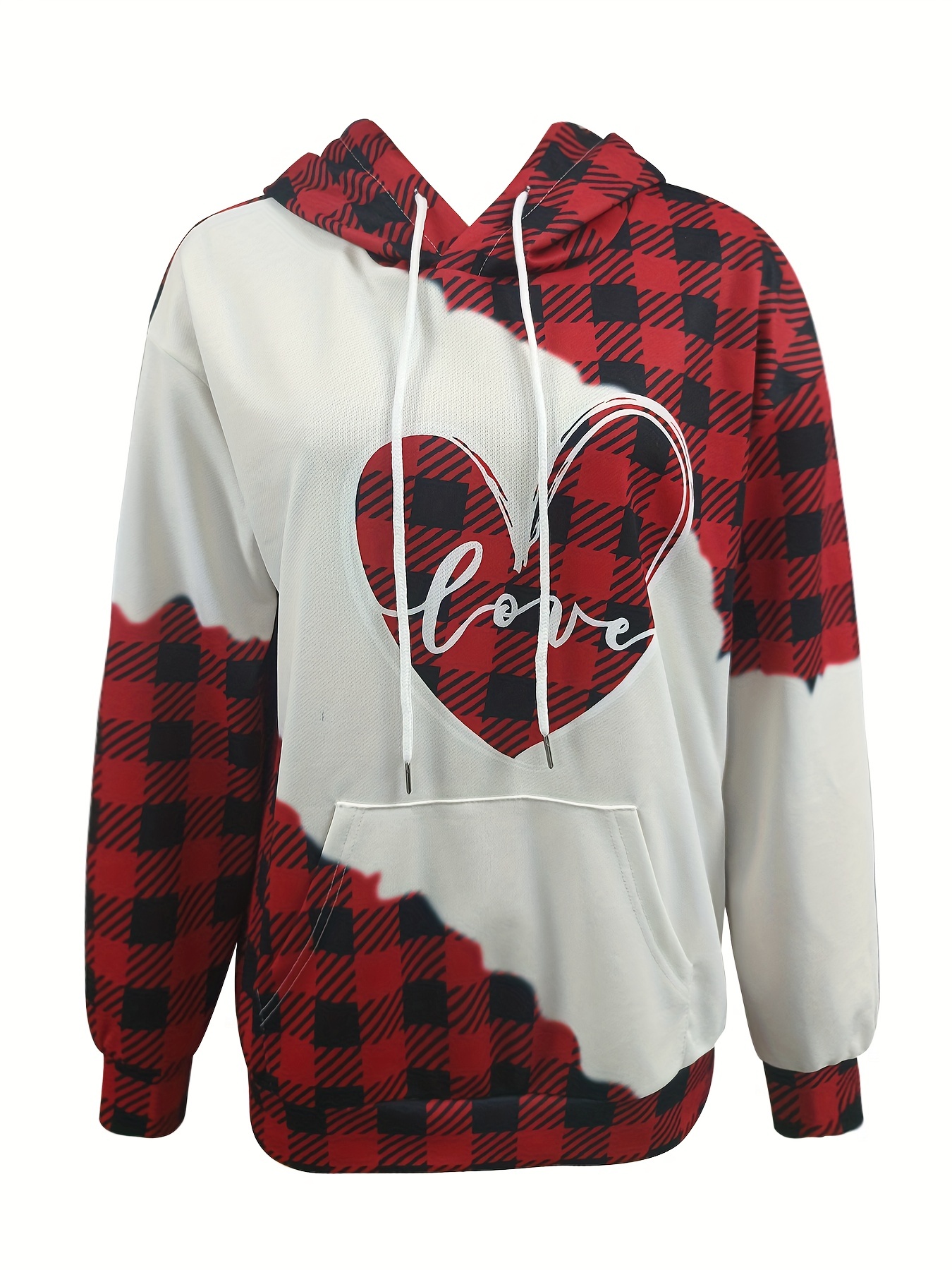 Sudadera Con Capucha Con Estampado De Corazón De Amor, Sudaderas Con  Capucha Geniales Para Hombres, Sudadera