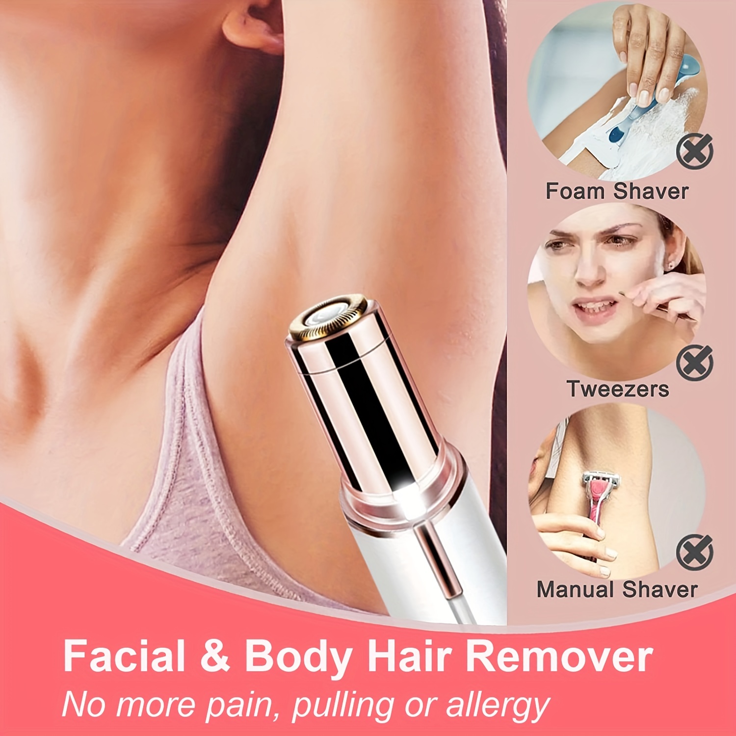Flawless Women's Painless Face Hair Remover Machine/trimmer Shaver For  Upper Lip, Chin, Eyebrow