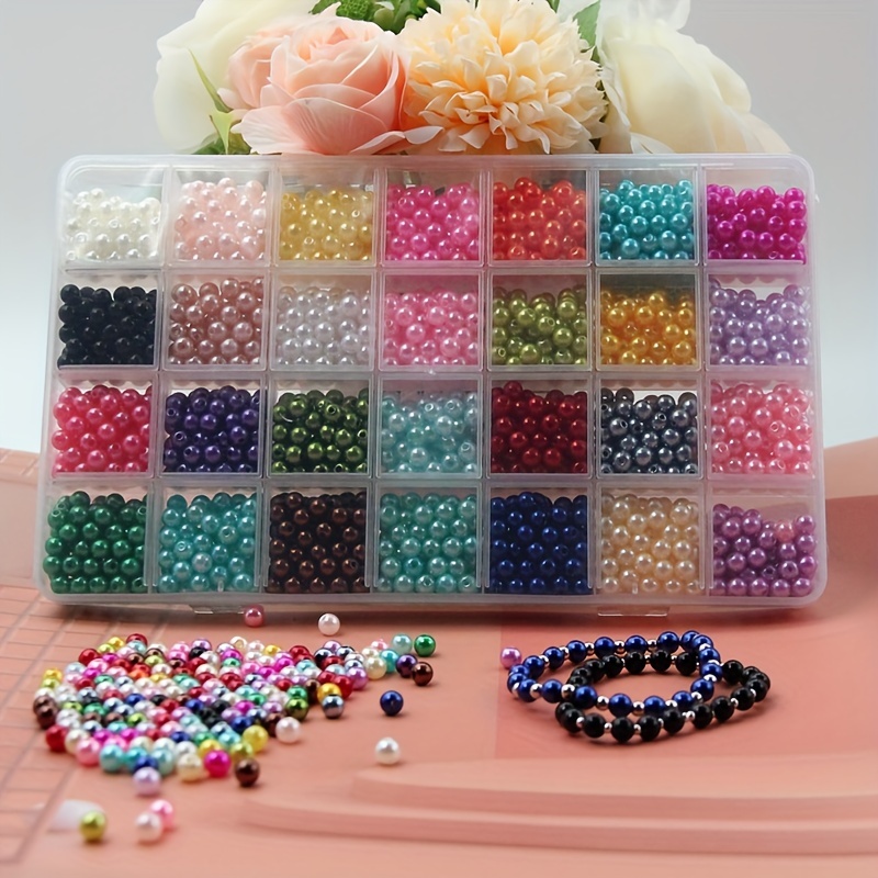 1960Pcs Bracelet Beads Kit with Storage Box 28 Colors Jewelry