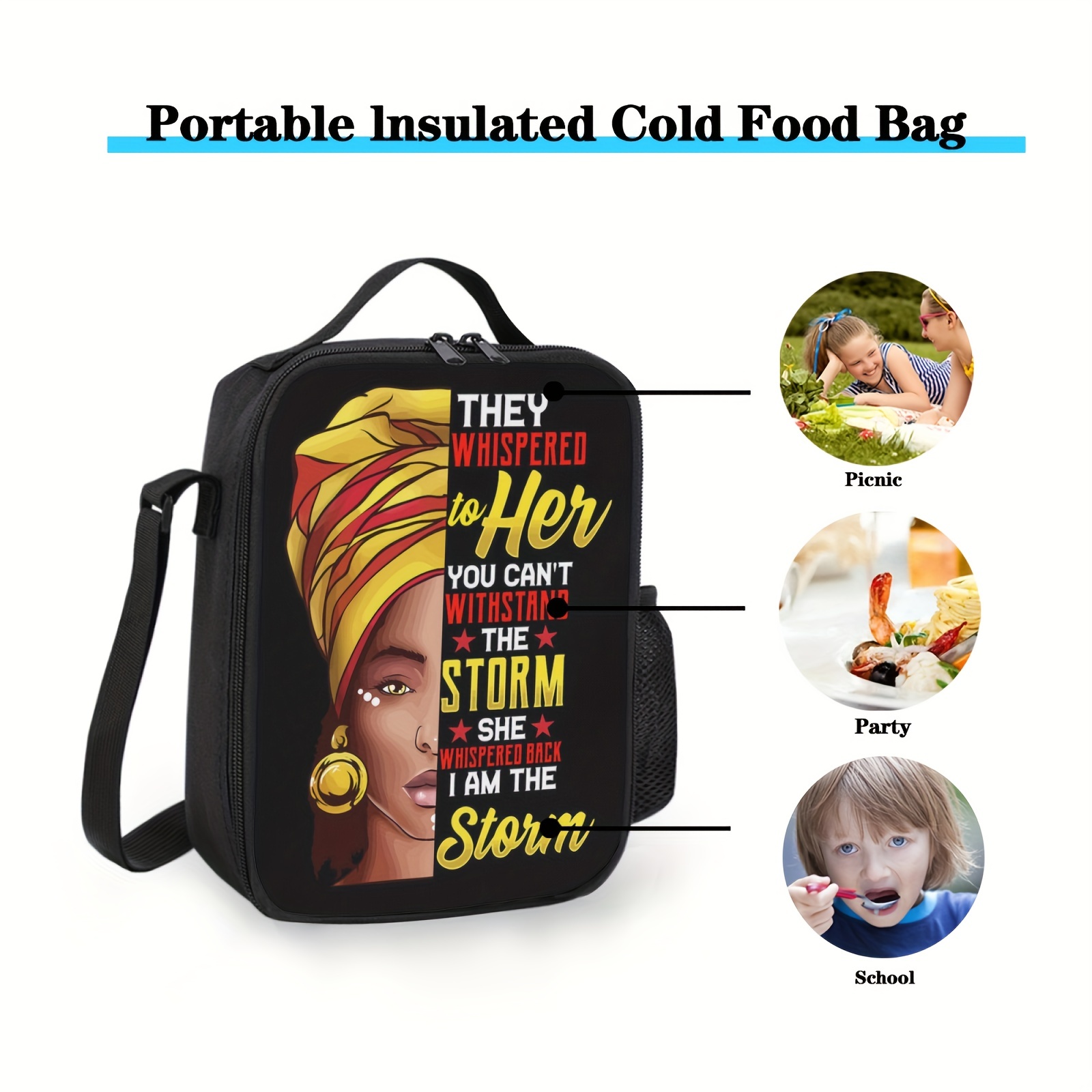 Cute 3d Printed Lunch Bag Ice Pack Multifunctional Outdoor - Temu