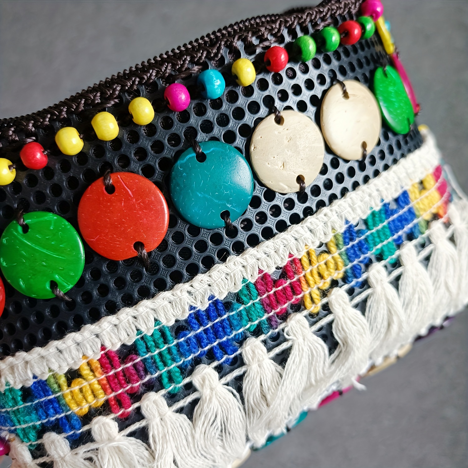 Custom Beaded Cross Body Bag