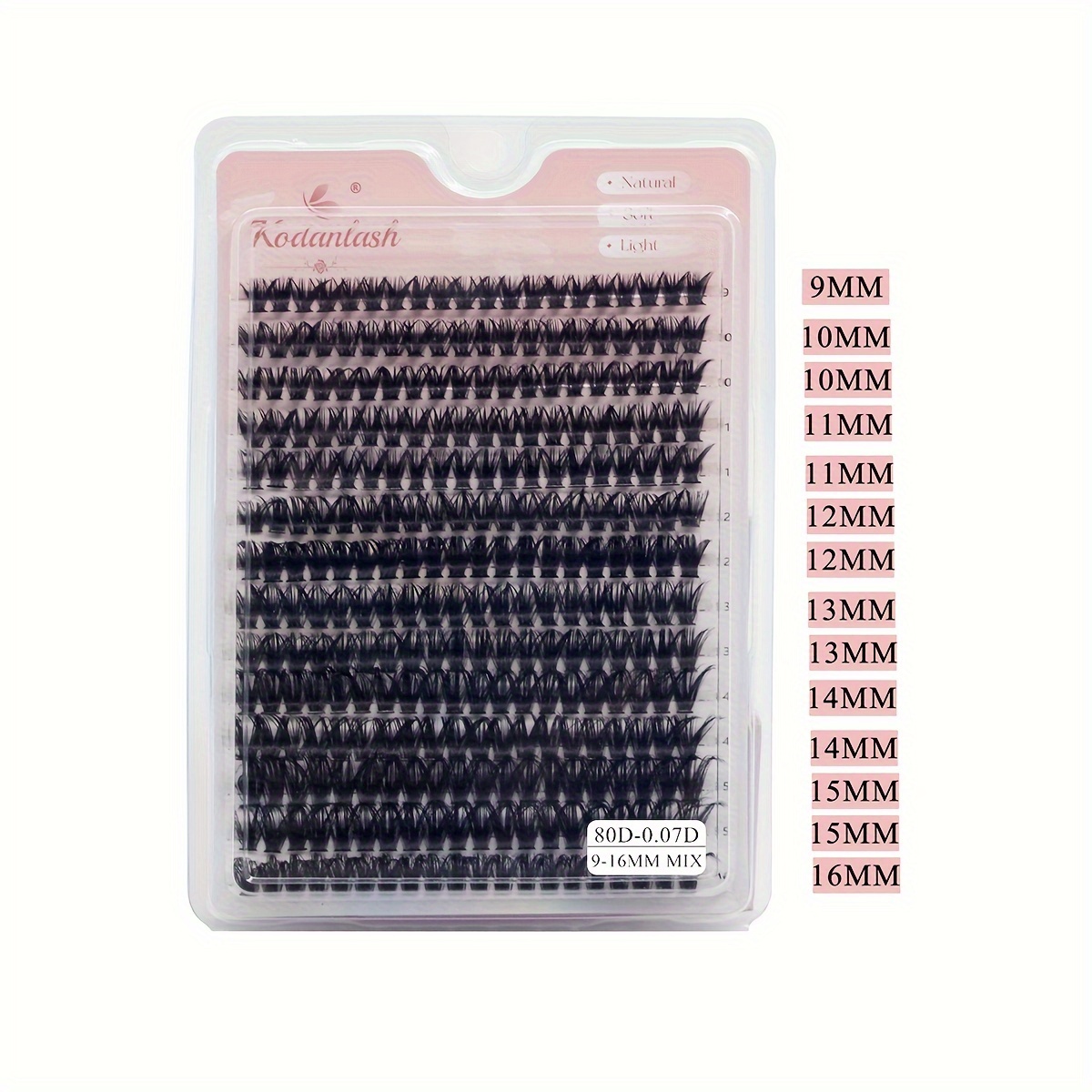 60pcs Cílios Falsos 50D/60D/80D DD Curling Cluster Cílios - Temu