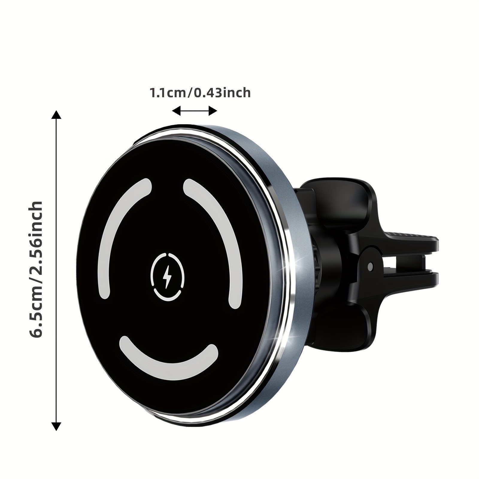 Cargador magnético inalámbrico para coche MagSafe para iPhone 14/13/12  Series, salpicadero de ventilación de aire de 15 W de carga rápida de
