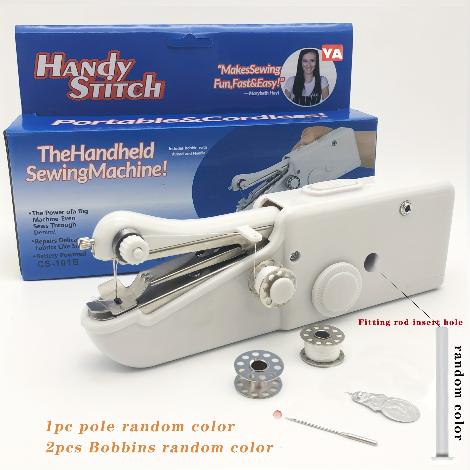 2pcs Handheld Sewing Machine Mini Sewing Machine Handy Cordless Portable  Machine 