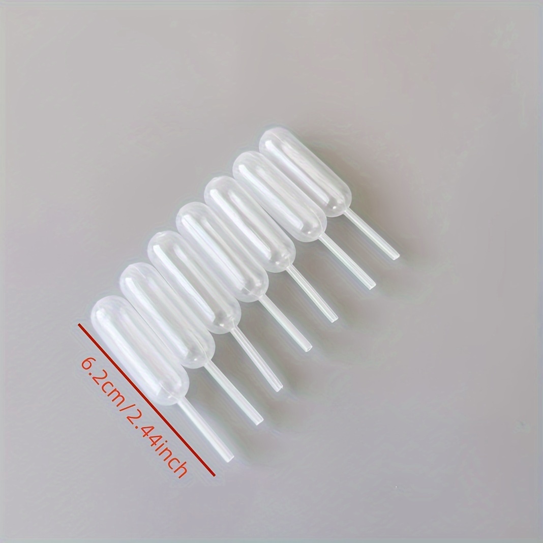 10pcs Transparent Plastic Pipettes for Cupcakes and Paintings