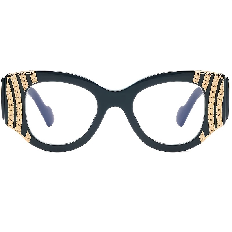 Cat Eye Glasses Frame Y2k Vintage Leopard Candy Color Clear Lens