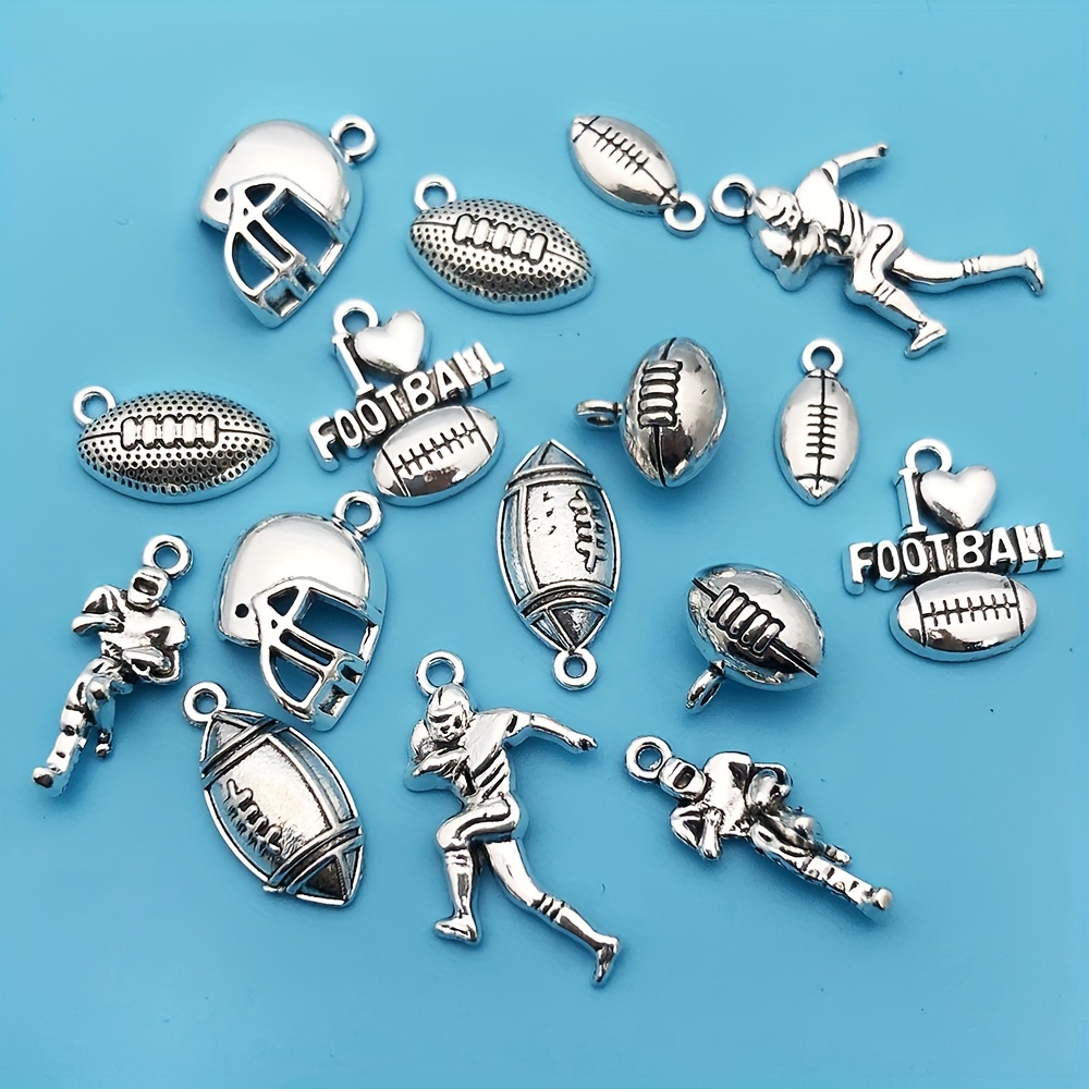Vintage Zinc Alloy Rugby Pendant Sport Charms Jewelry - Temu