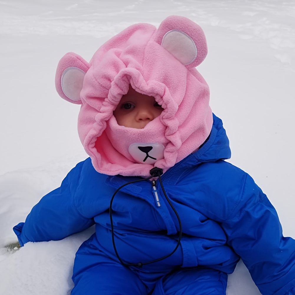 iNelihoo Bonnet Enfant Chapeau d'hiver Unisexe avec Cache-Oreilles Cache  Visage Coupe-Vent Cagoule Polaire Ski Chapeau Chaud pour garçons et Filles  âgés de 3 à 9 Ans : : Mode