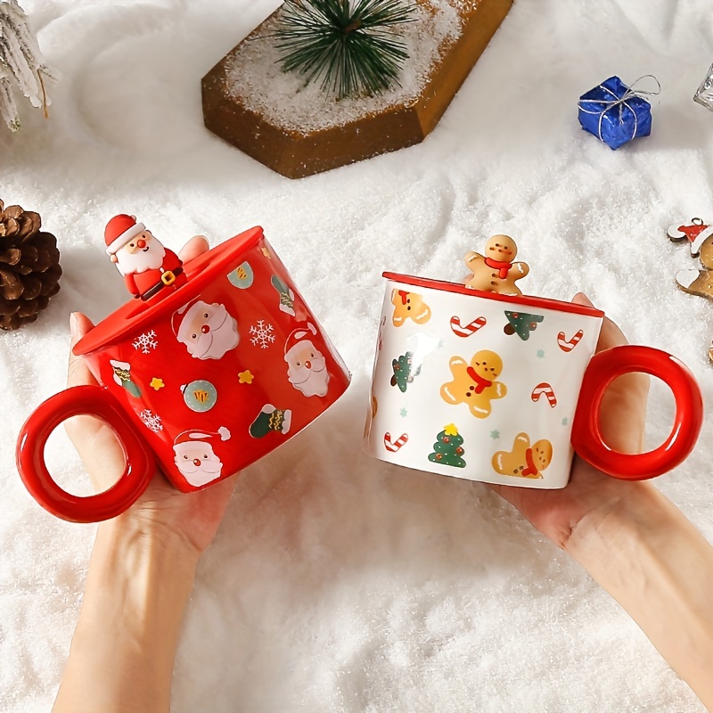 Creative Mug, Christmas Theme Cup, Trendy Cute Water Cup Coffee Cup Ceramic  Water Cup Halloween Christmas Gift For Restaurants/cafe - Temu