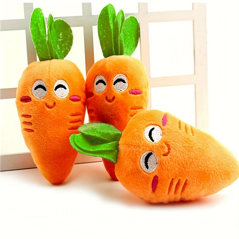 Puppy Pet Supplies Carrot Toy, Dog Squeak Toy Vegetable