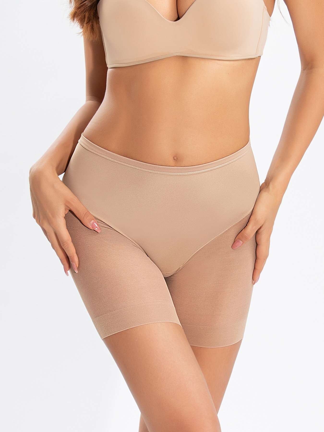 Women High Waist Anti-Chafing Shorts Under Dresses Tummy Control