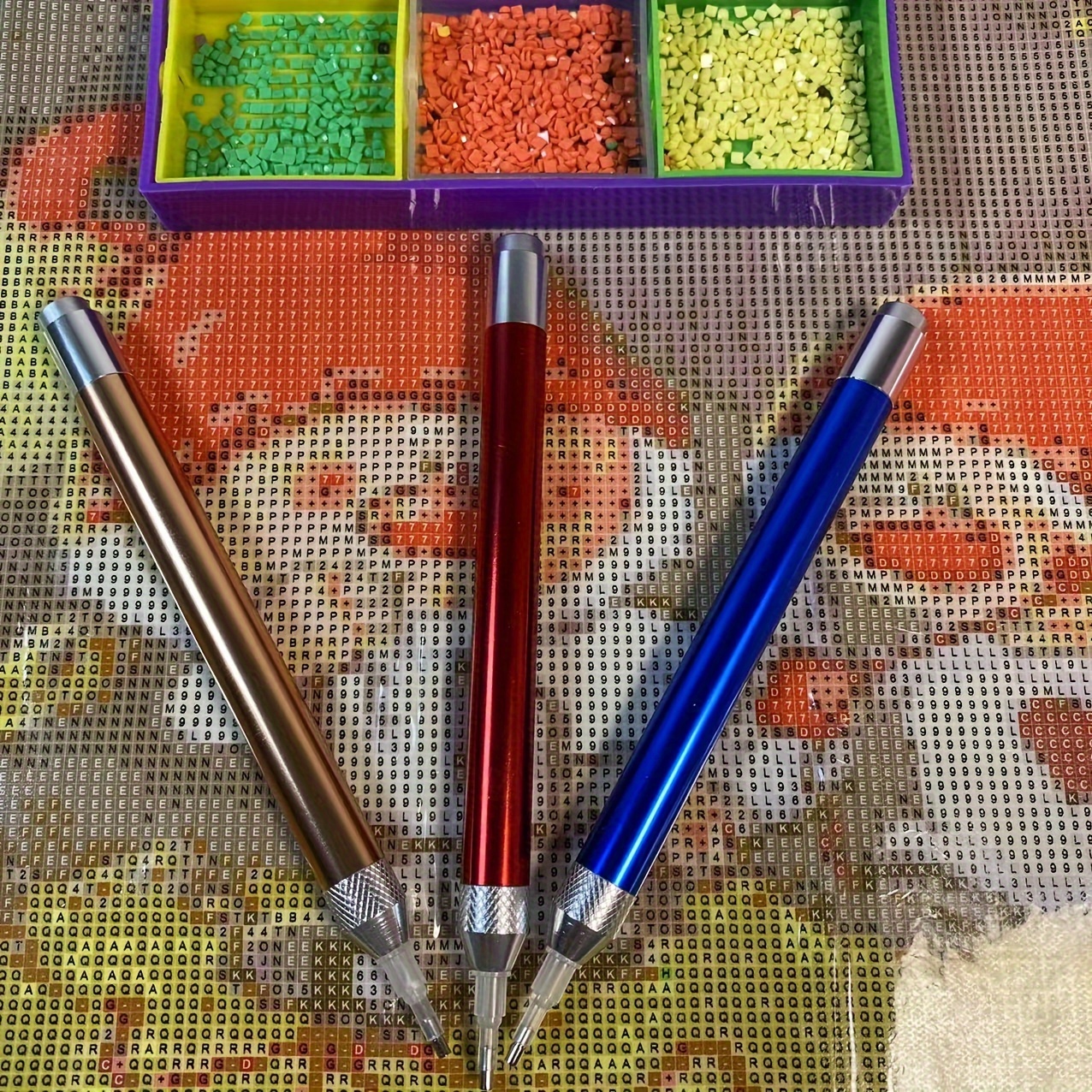 6 Pieces LED 5D Diamond Painting Pen Tools Point Drill Pens Lighting  Diamond Painting Tools for 5D DIY Painting Diamonds Accessories