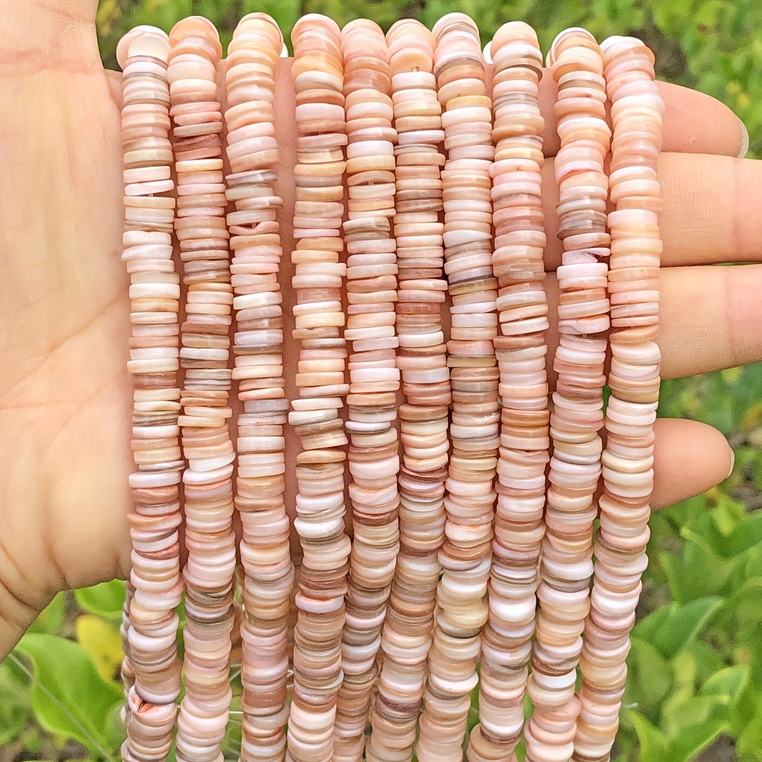 

180-190pcs 8mm Natural Pink Freshwater Shell Flat Round Beads For Jewelry Making Diy Special Bracelet Earrings Necklace Handmade Craft Supplies