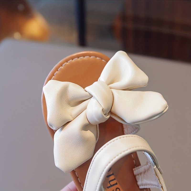 Baby Girls Cute Bow Tie Sandals Adjustable Hook Loop Temu