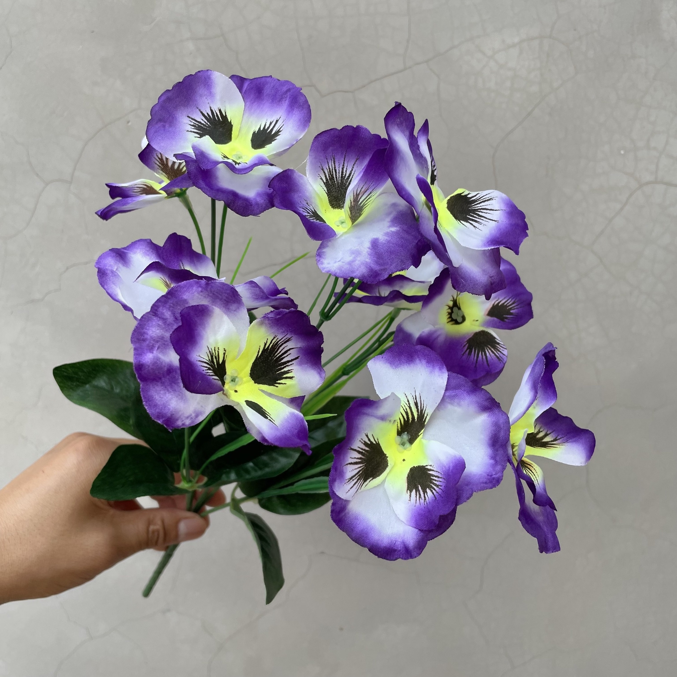 Artificial Flowers Pansy Fake Flowers Pansy Faux Small Wild - Temu