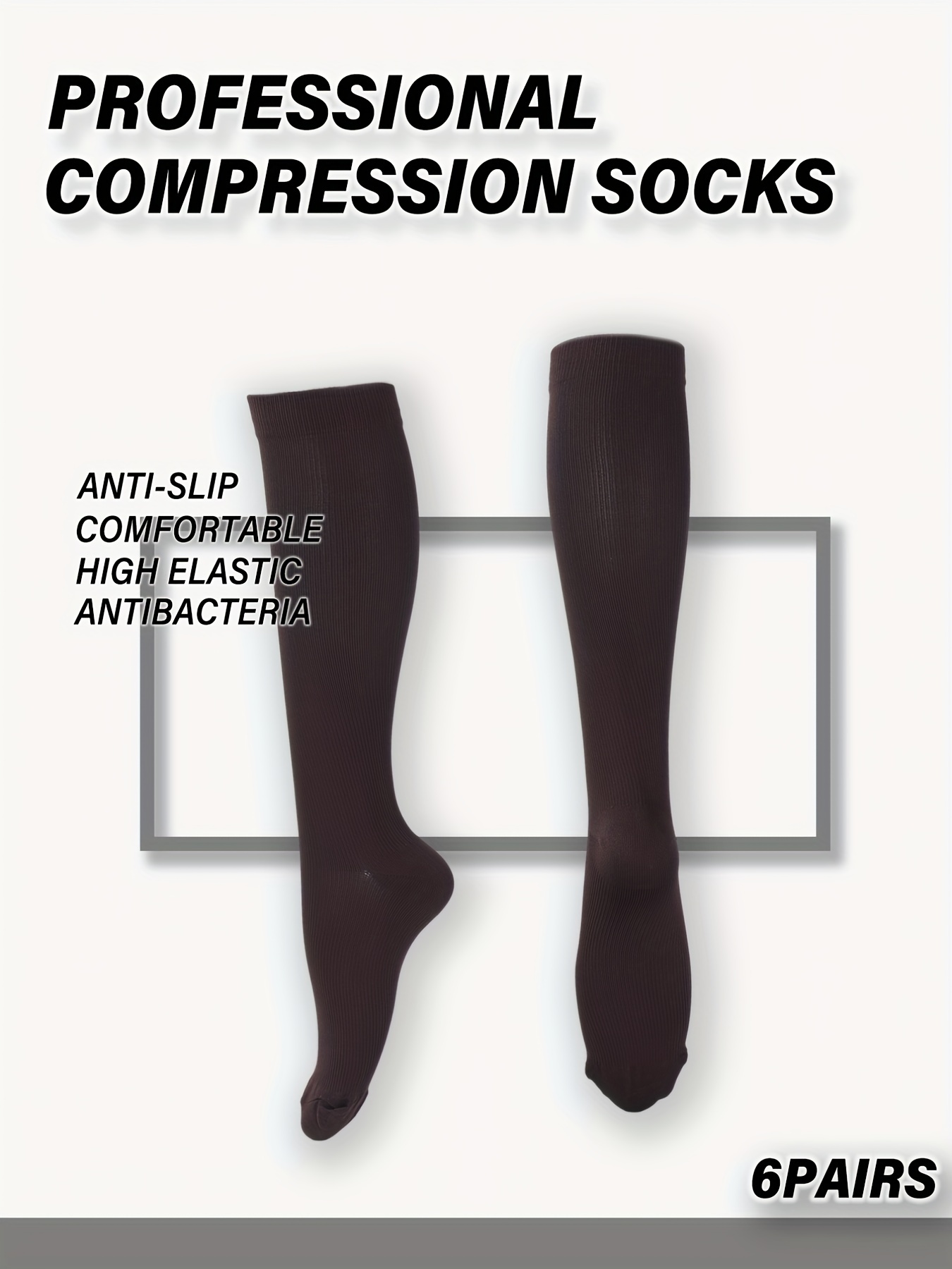 6pcs Compression Socks for Women with Wide Calf for Pregnancy & Nursing