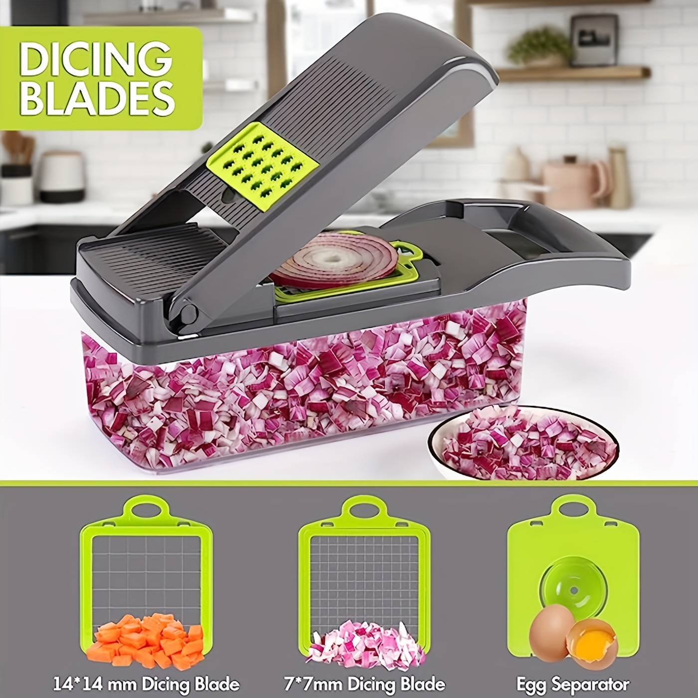 12pcs Multi-functional Vegetable Cutter For Potato Onion, Manual Slicer And  Dicer, Carrot Grater Shredder, Kitchen Tool Set