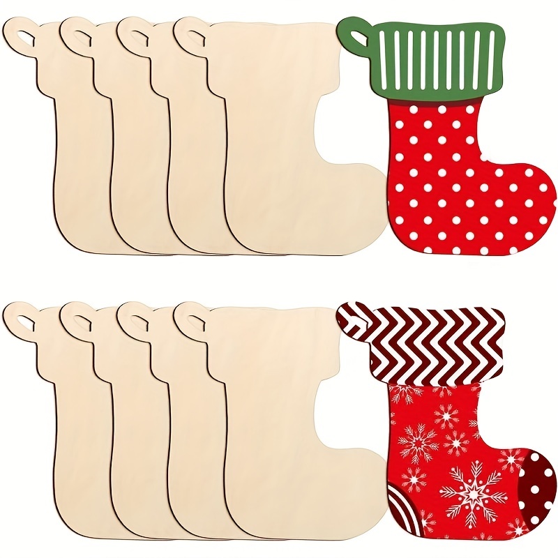 Wooden Christmas Ornaments To Paint Diy Blank Wood Ornament - Temu Australia