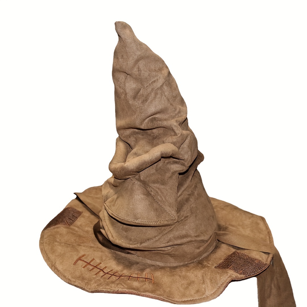 

1pc, Brown Witch Wizard Hats Halloween Party Headwear Party Props Cosplay Costume Accessories Carnival Halloween Sorting Hat