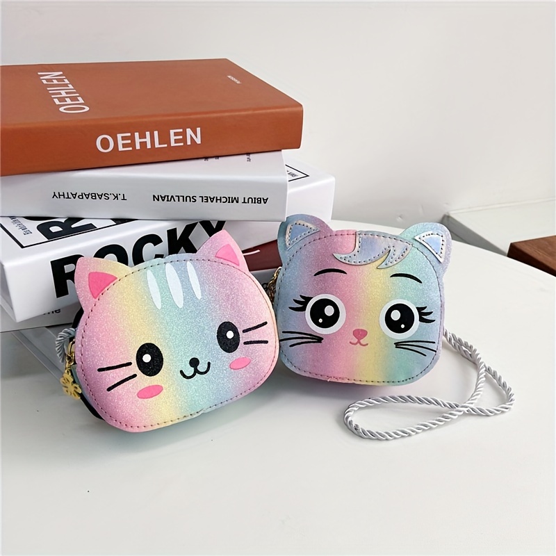 1 Mochila Linda Forma Gatito Lentejuelas Colores Bolso Niñas - Temu