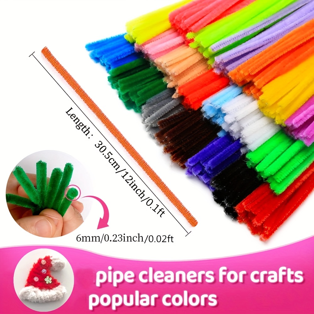 100 pcs black pipe cleaners with 20 pcs googly eyes chenille stems for  craft project craft pipe c in 2023
