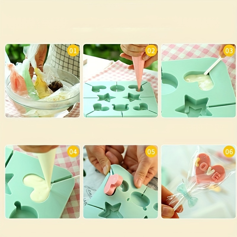 20 Cavity Lollipop Silicone Mold With Sticks Cake Pop Mold - Temu