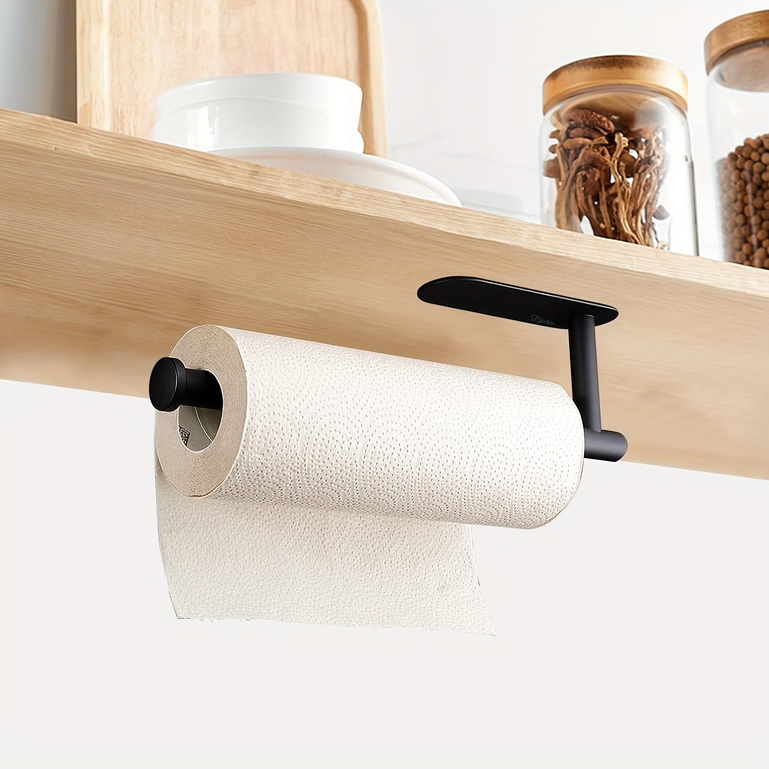 1pcs Paper Towel Holder Under Cabinet with Damping for Kitchen
