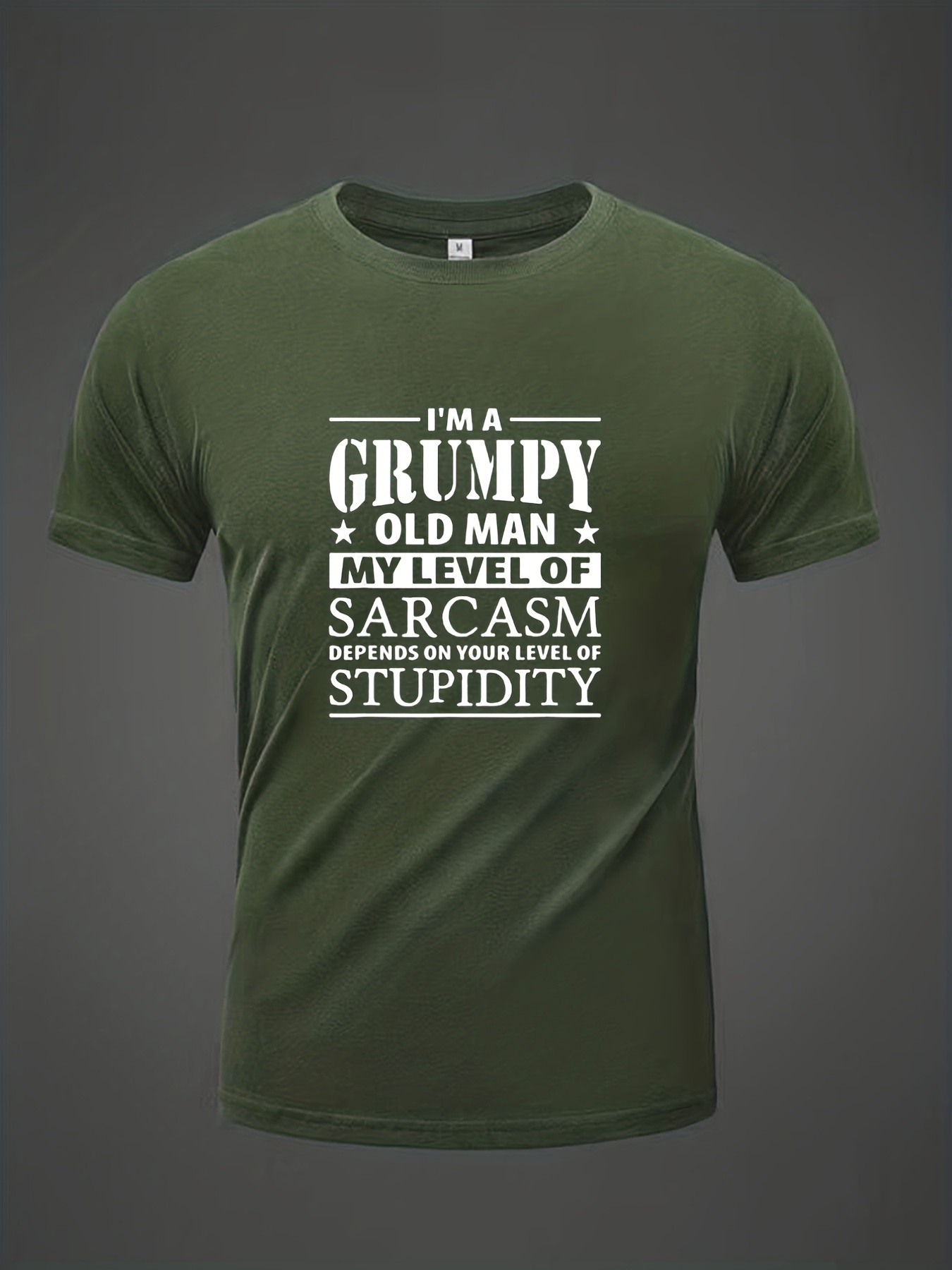 I'm a Grumpy old man my level of sarcasm' Men's T-Shirt