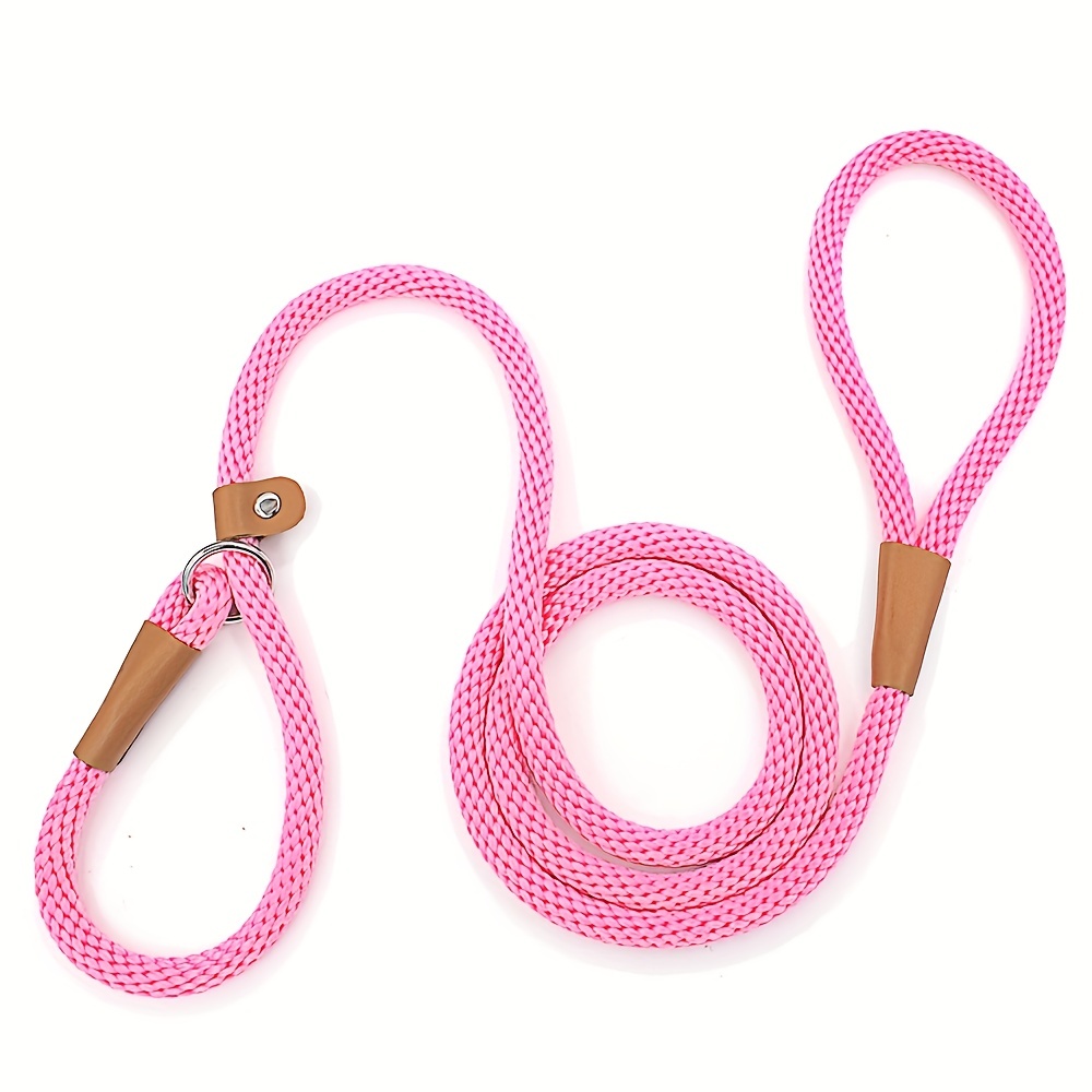 Dog Leash Slip Lead Snap Hook Rope Leash Strong Heavy Duty Braided Dog  Training Leash No Pull Training Lead Leashes for Medium Large and Small  Dogs3/8in x 5ft 