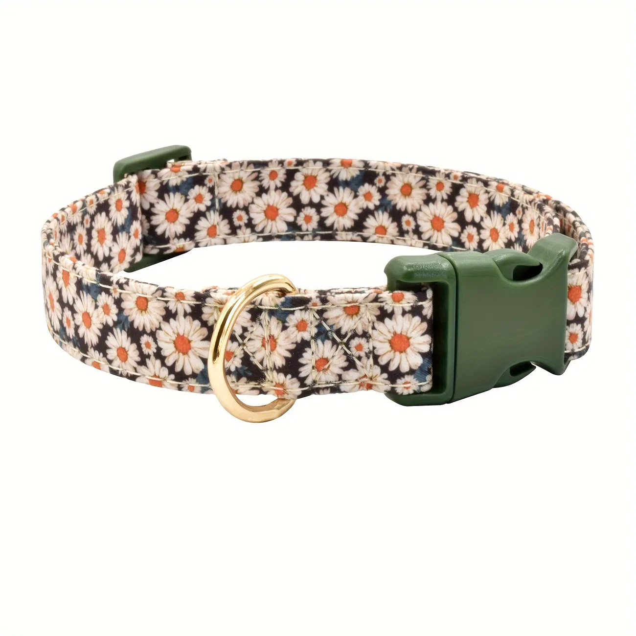 Cute Daisy Dog Collar Cotton Comfort Dog Collar Suitable For Small