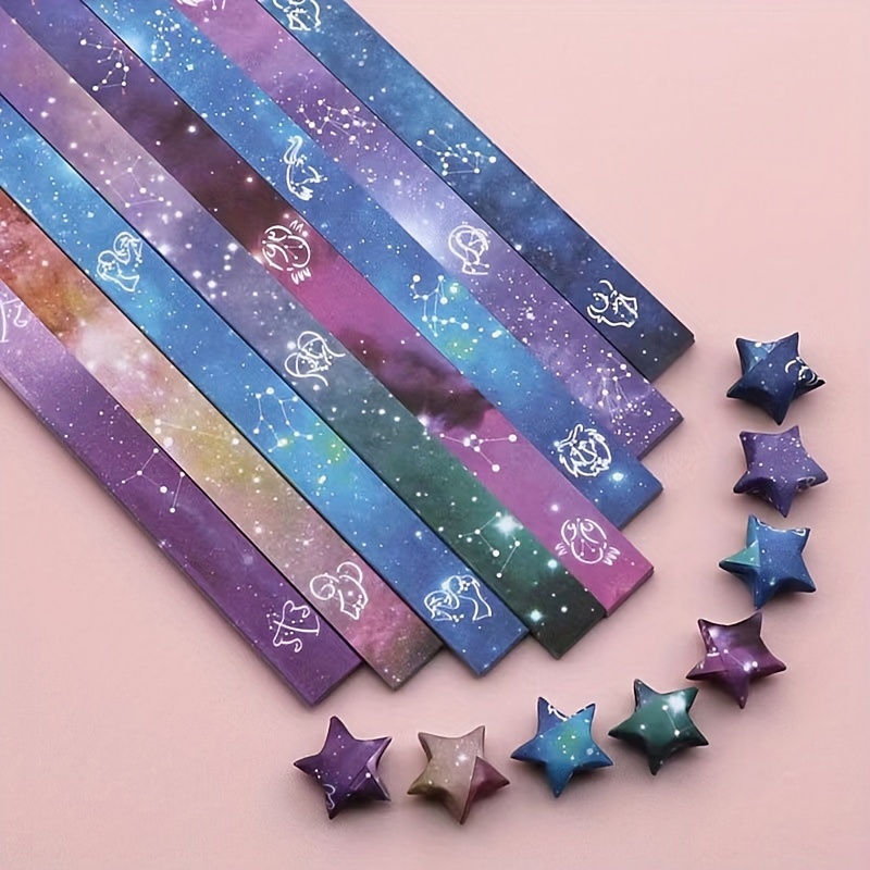 540pcs Random Color Diy Handicraft Lucky Star Folding Paper Strips