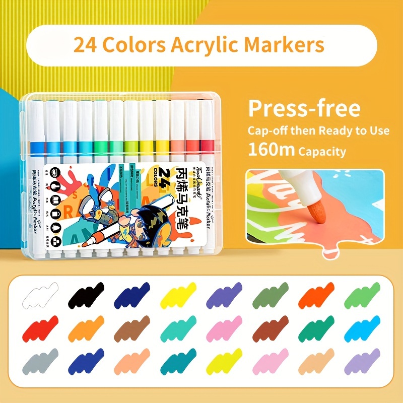 12/24/36/48/60 Color High value Acrylic Marker Multi - Temu