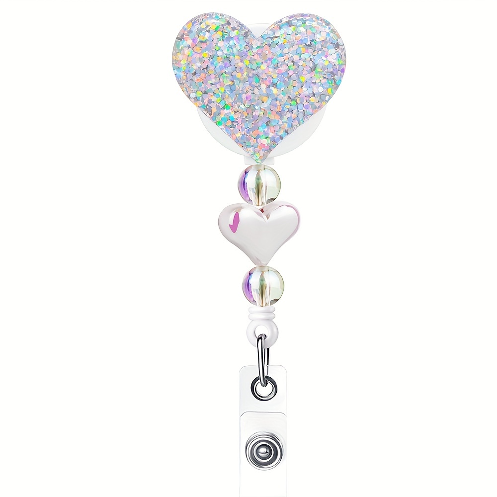 Retractable Beaded Hearts Magnetic Badge Holder – QB's Magnetic