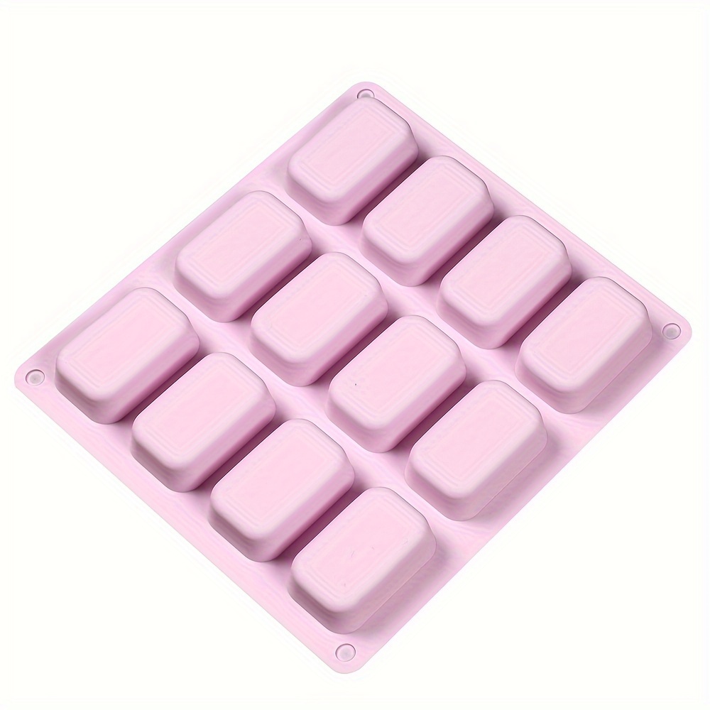 1pc 12- Silicone Rectangular Soap Mold 3d Candle Mold Soap Resin Craft Mold