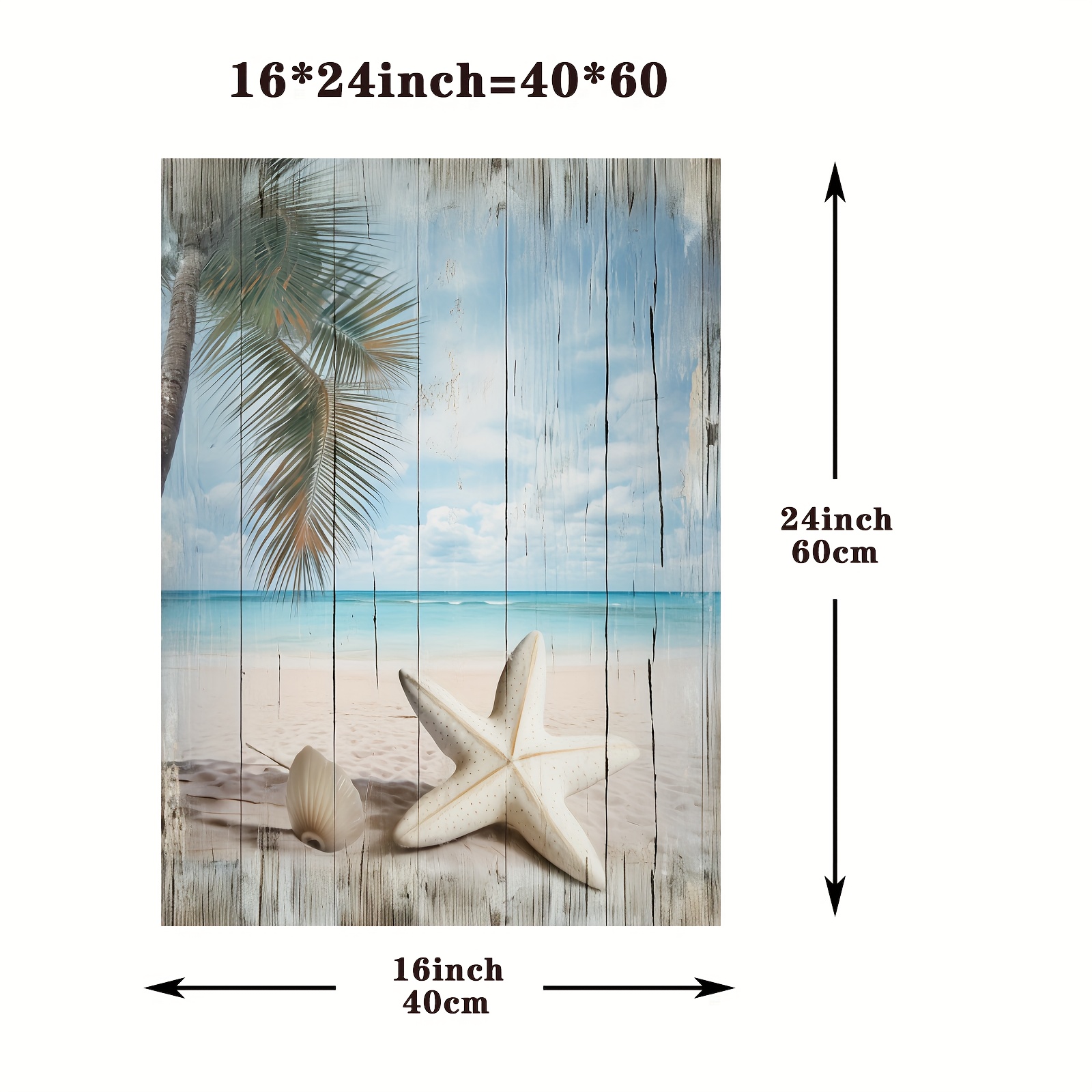 1pc Framed Rustic Canvas Print Poster Beach Sea Shells Canvas Wall Art  Artwork Wall Painting For Bathroom Bedroom Office Living Room Wall Decor  Home Decoration - Home & Kitchen - Temu