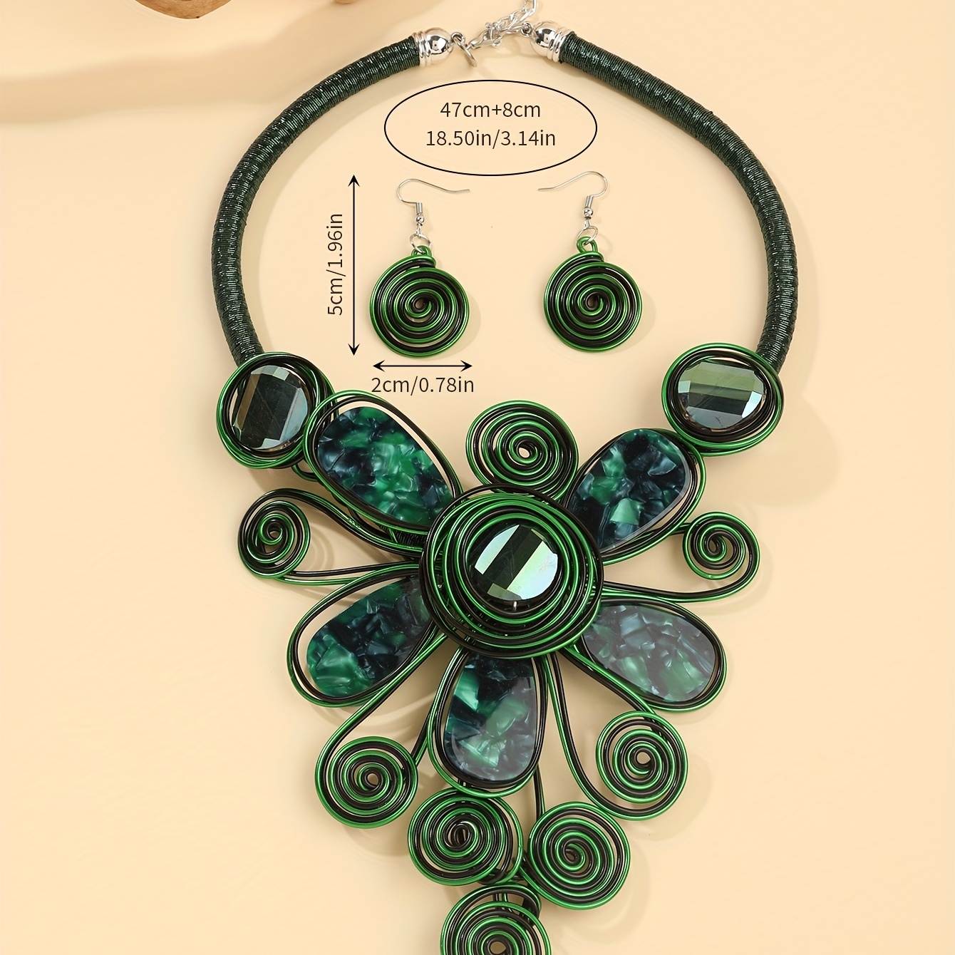 Boho Style Jewelry Set - African Bride's Wedding Jewelry