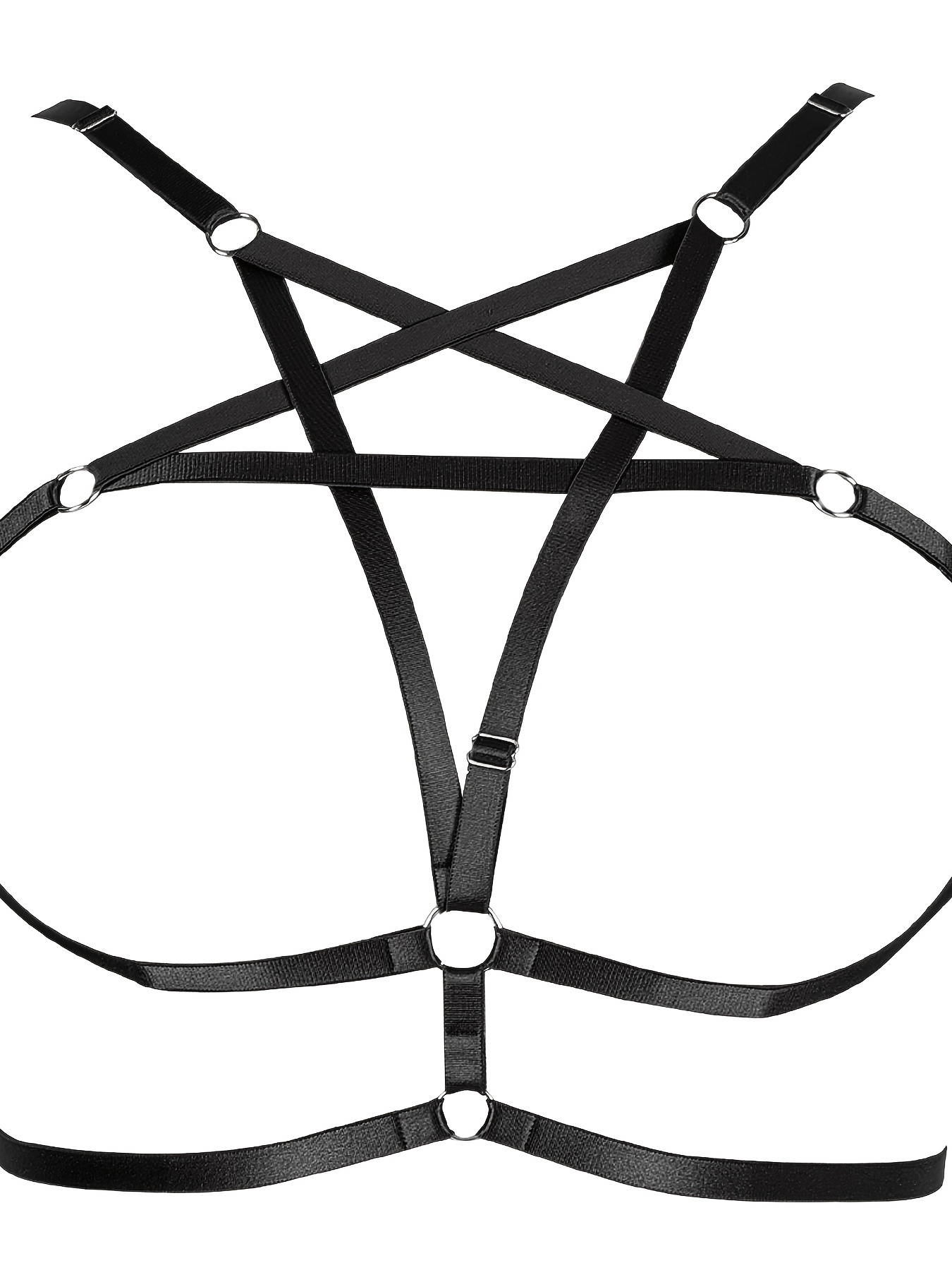 Punk Pentagram Bra Harness Hollow Out Strappy Goth Bondage - Temu